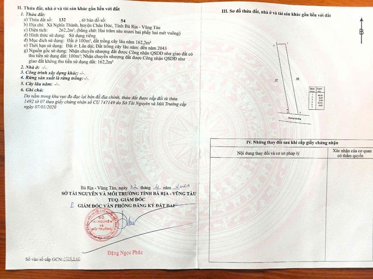 Bán đất bàn cờ Suối Nghệ, sonadezi Châu Đức