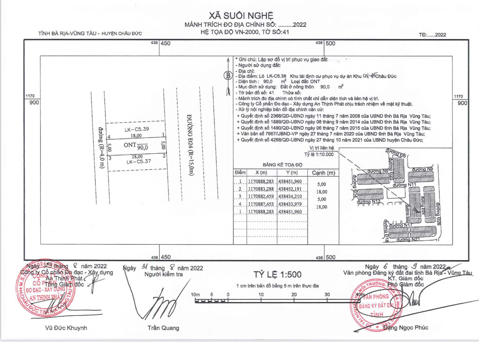 Bán đất tái định cư Sonadezi Châu Đức