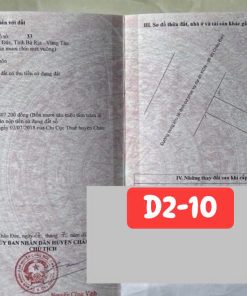 Bán đất tái định cư Sonadezi Châu Đức