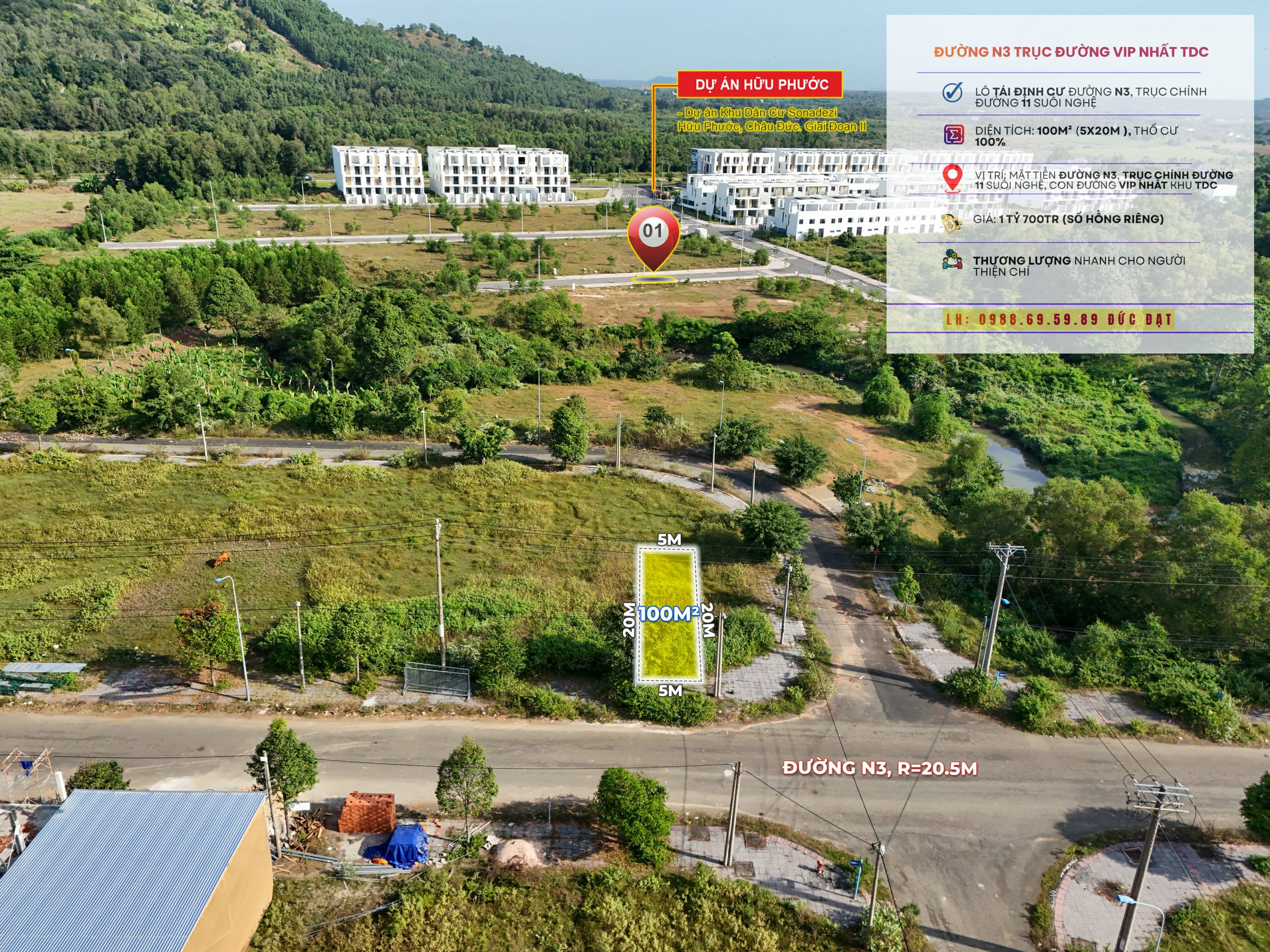 Bán đất tái định cư Sonadezi Châu Đức