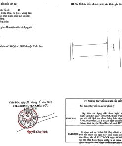Bán đất tái định cư Sonadezi Châu Đức
