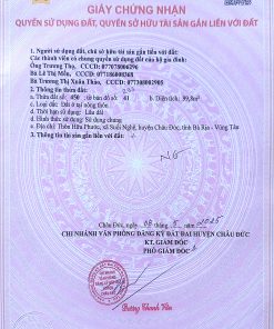 Bán đất khu bàn cờ suối nghệ, nghĩa thành, châu đức