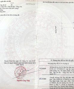 Bán đất tái định cư sonadezi châu đức