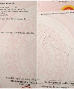 Bán đất tái định cư sonadezi châu đức