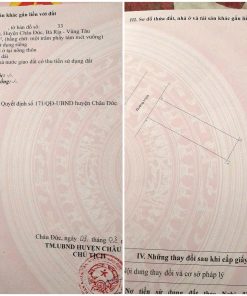 Bán đất tái định cư sonadezi châu đức