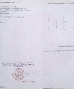 Bán đất tái định cư sonadezi châu đức