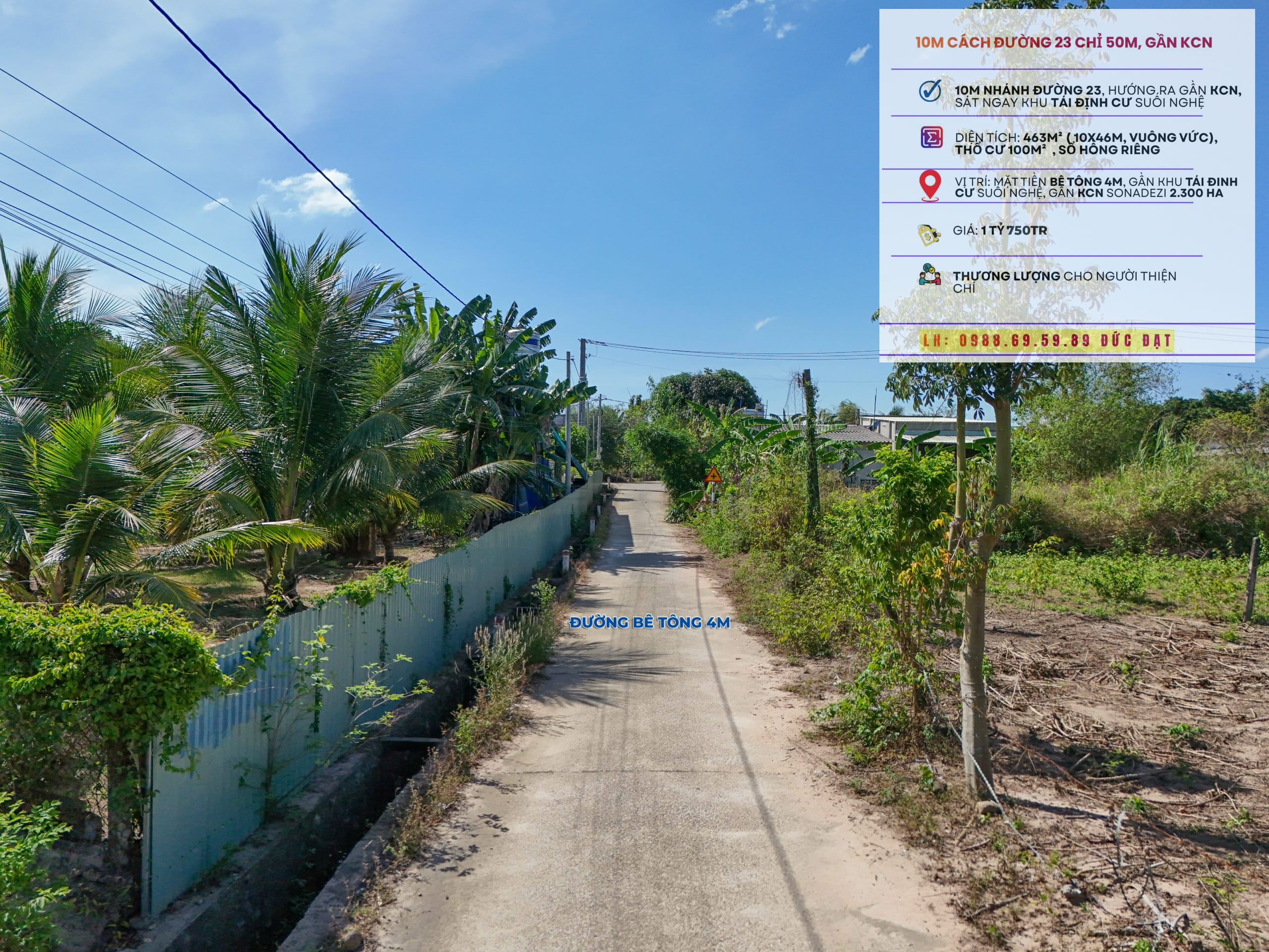 Bán đất xã Suối Nghệ Nghĩa Thành, Sonadezi Châu Đức