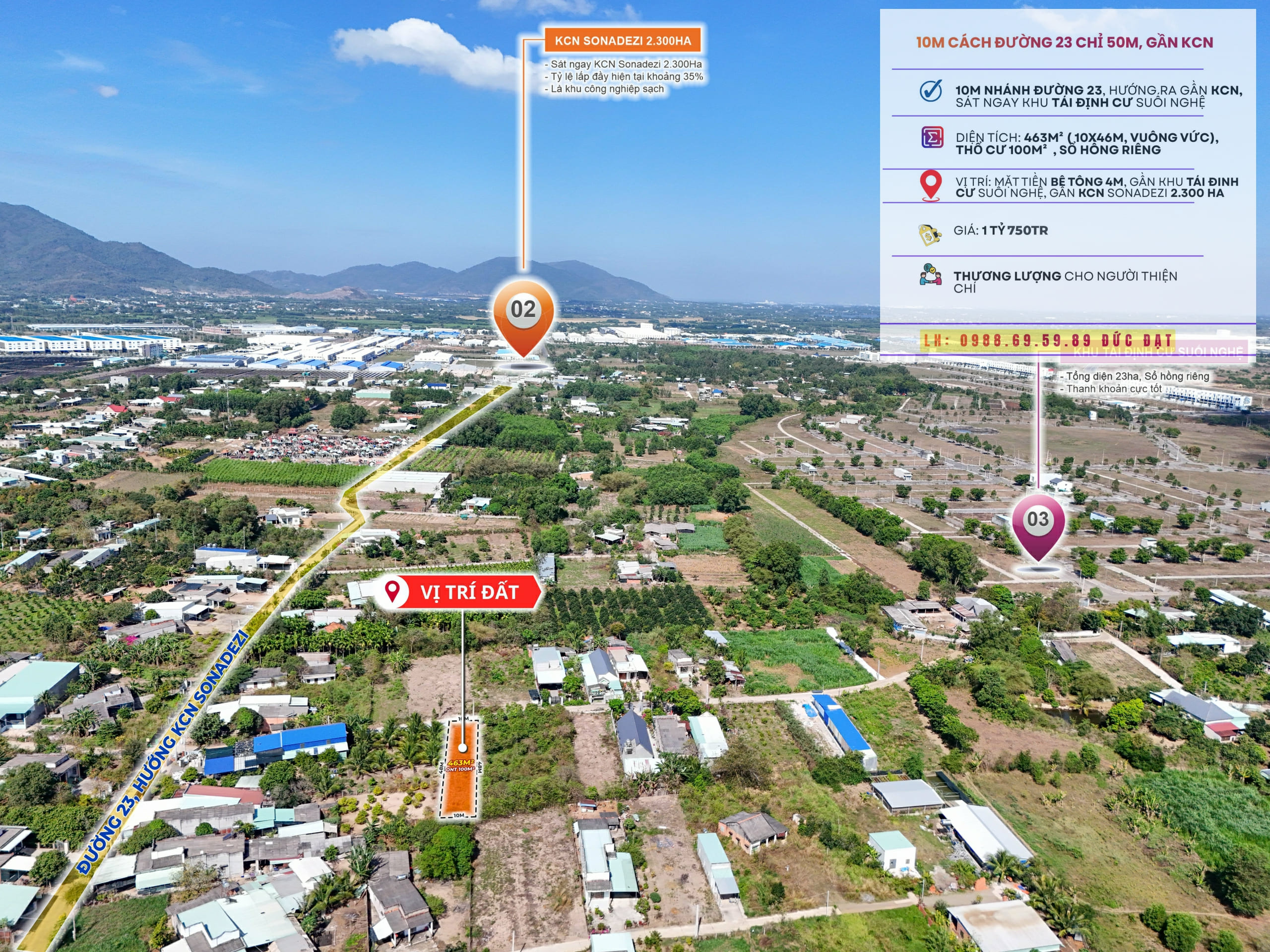 Bán đất xã Suối Nghệ Nghĩa Thành, Sonadezi Châu Đức