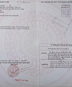 Bán đất tái định cư Sonadezi Suối Nghệ, Châu Đức