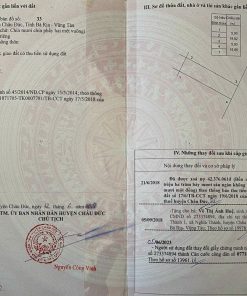 Bán đất tái định cư Sonadezi Suối Nghệ, Châu Đức